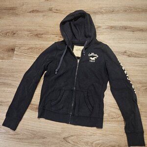 Hollister Large Zip-up Navy Blue hoodie